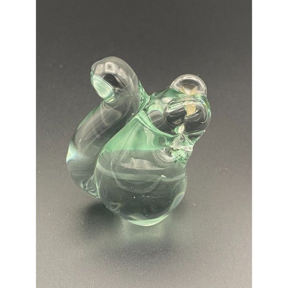 Blown Glass Squirrel Figurine Paperweight Handmade Ngwenya Glass Small Clear - Picture 2 of 7